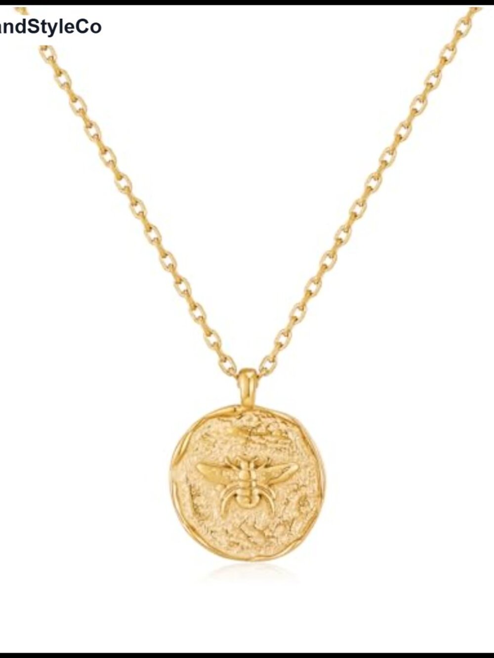 Bee Pendant Necklace Women Stainless Steel Minimalist Gold Chain